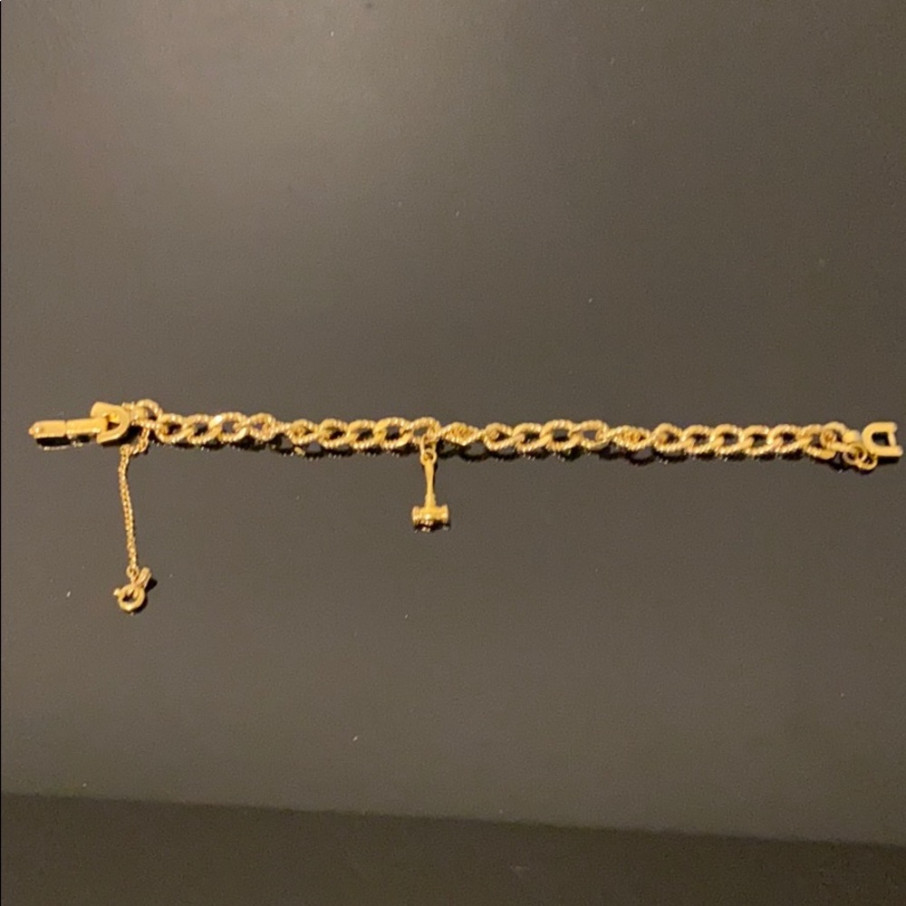 Monet gold tone chain link bracelet.